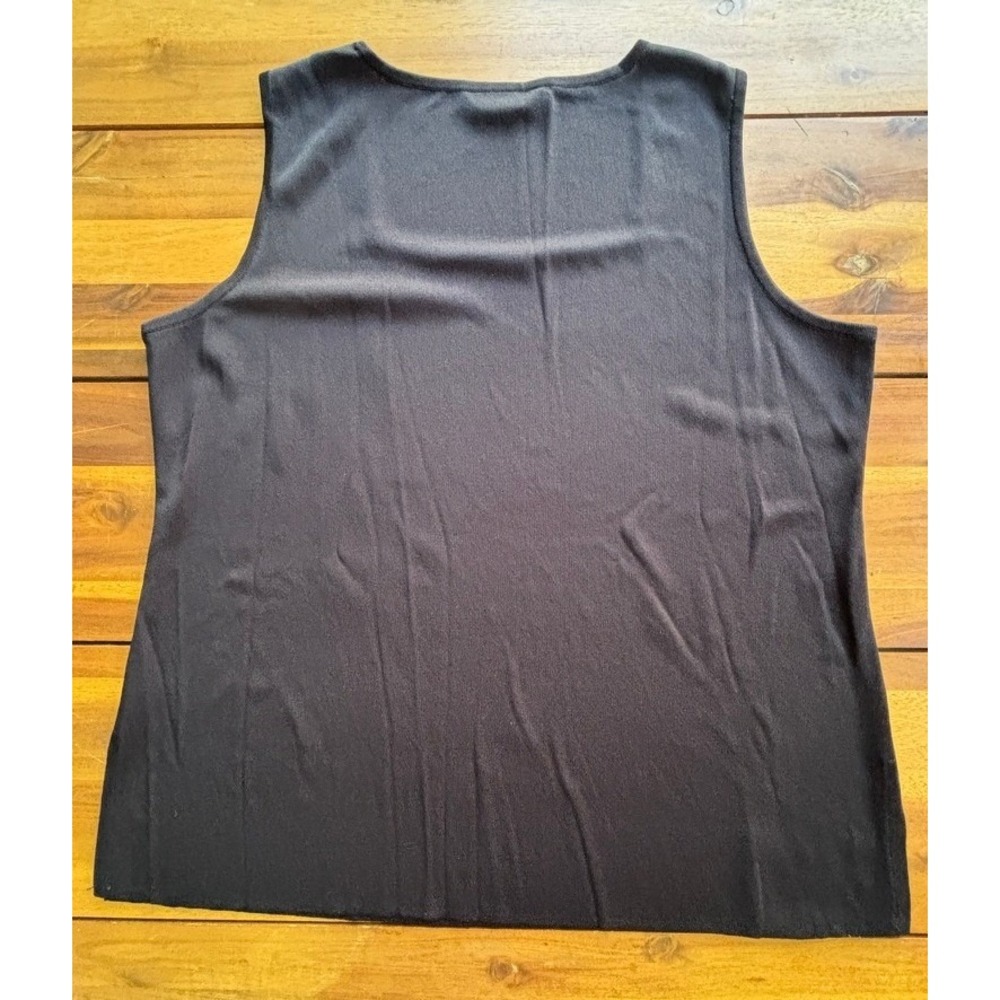 Misook Classic Sleeveless Knit Tank Top, Square Neckline Black, Size 1X - Picture 6 of 6